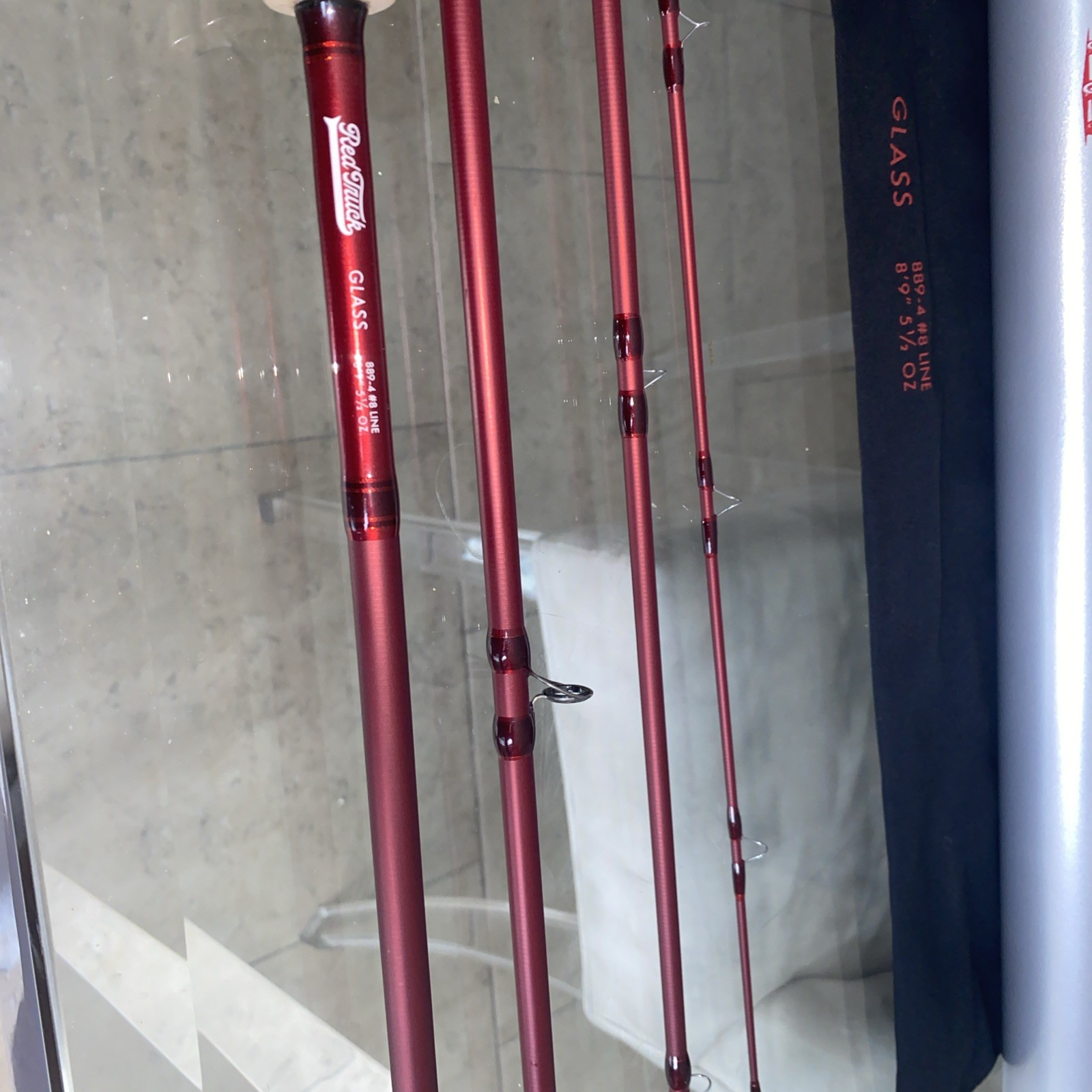 Red Truck Glass 889-4 #8 Line 8’9″ 5-1/2oz, 4pc Fly Rod-NEW with tribe & Sock!!!