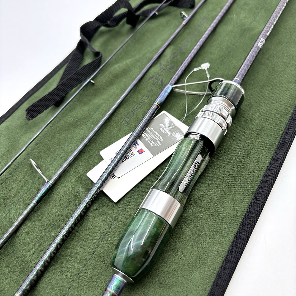 SEERAY Spinning Ultralight Rod 4’7” 5’6” 2-8 lb Travel Fishing Rod Fast Fuji