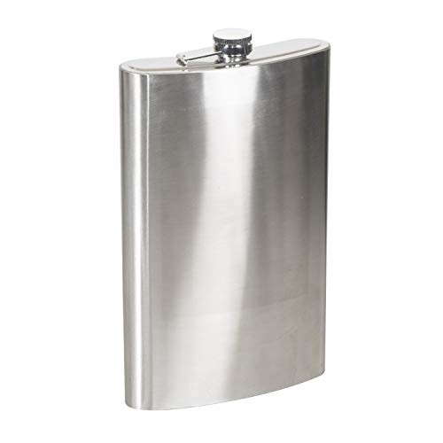Stansport Stainless Steel Flask 64 Oz 6.75 x 11.25 x 1.5 in