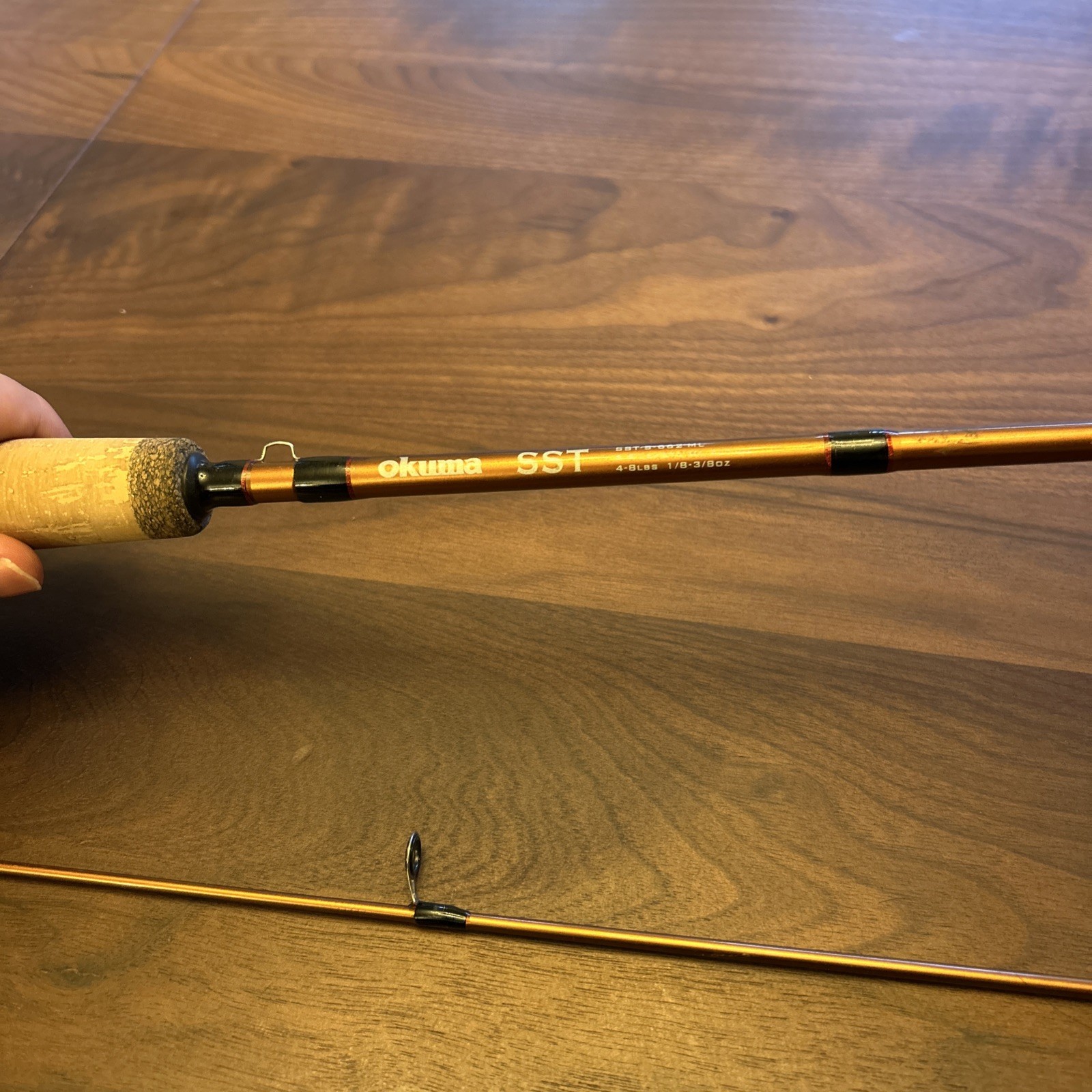 Okuma SST Cork Grip Spinning Rod 6′ 6″ 2 Piece Medium Light SST-S-662ML L13