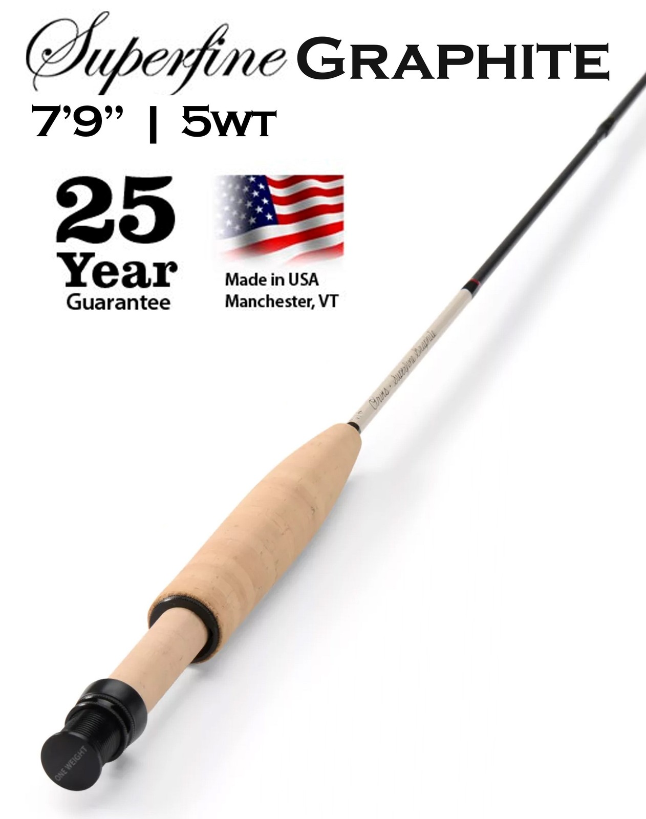 Orvis Superfine Graphite 5wt 7’9″ | 25 Year Warr. FREE SHIPPING