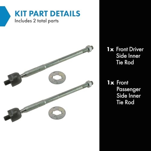 Front Inner Tie Rod Set 2 Piece Compatible with 2001-2005 Toyota RAV4 PSA55320