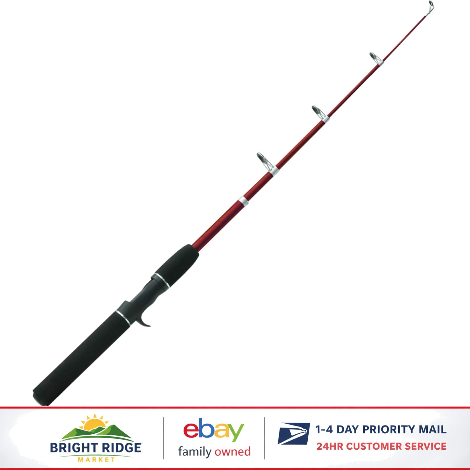 Fast Action Casting Rod for Trout Fishing with Lightweight Fiberglass Material