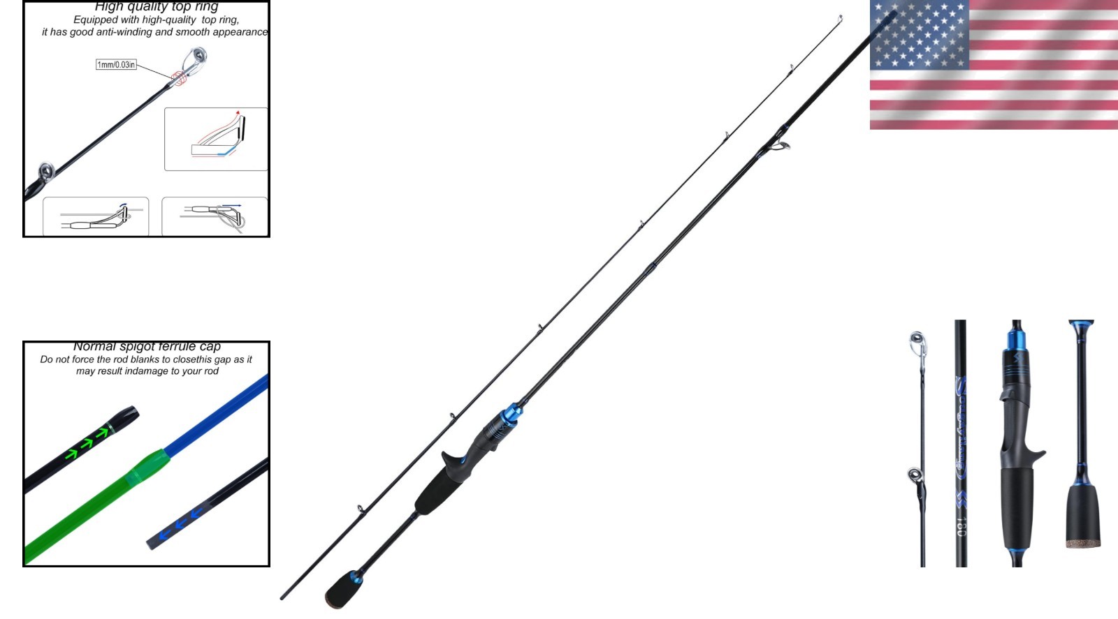 6ft Ultra-Sensitive Carbon Spinning Rod with EVA Grip – Perfect for Trout