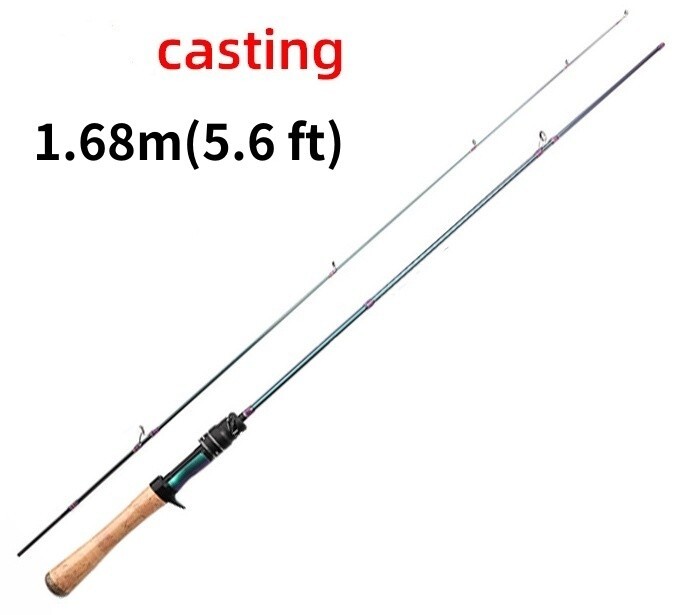 Fishing Rod Casting Rod Spinning Rod UL Carbon Fiber Fishing Rod 2 Sections Fast