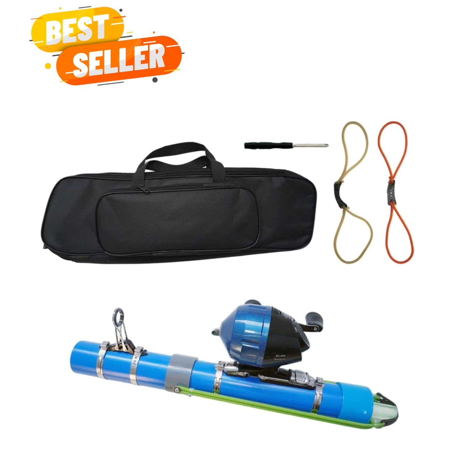 Portable Fishing Catapult Rod, Durable & Lightweight Telescopic Lure & Bait L…