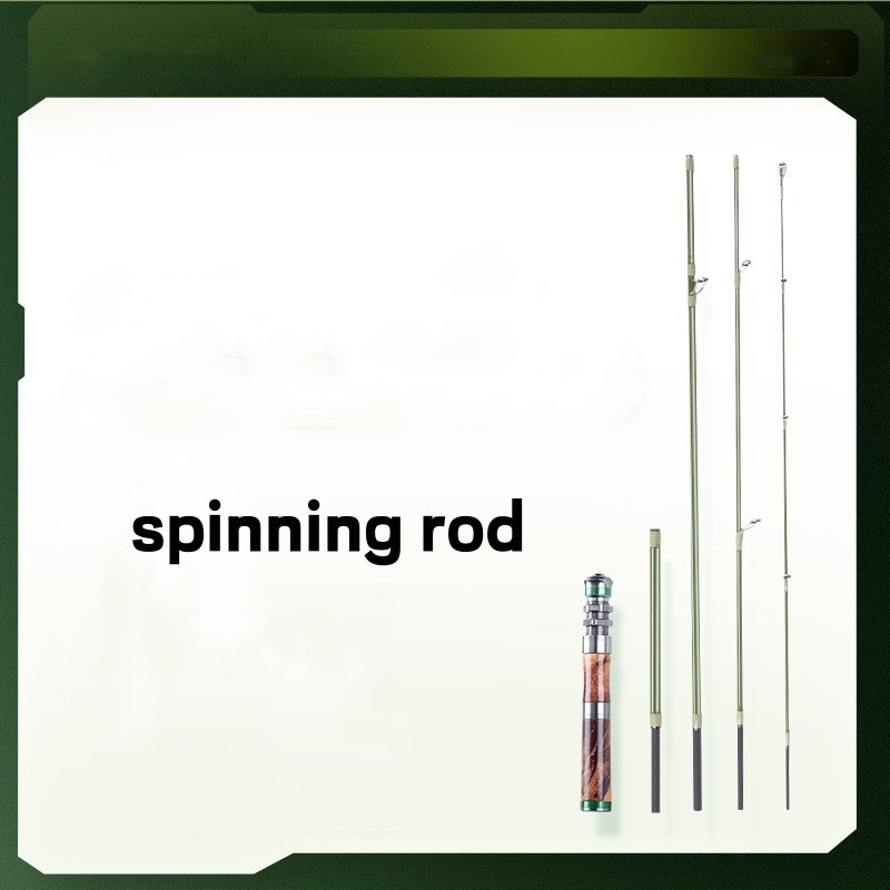 Portable Fishing Rods Carbon Fiber Spinning/casting Rod Carp 5 Sections Travel
