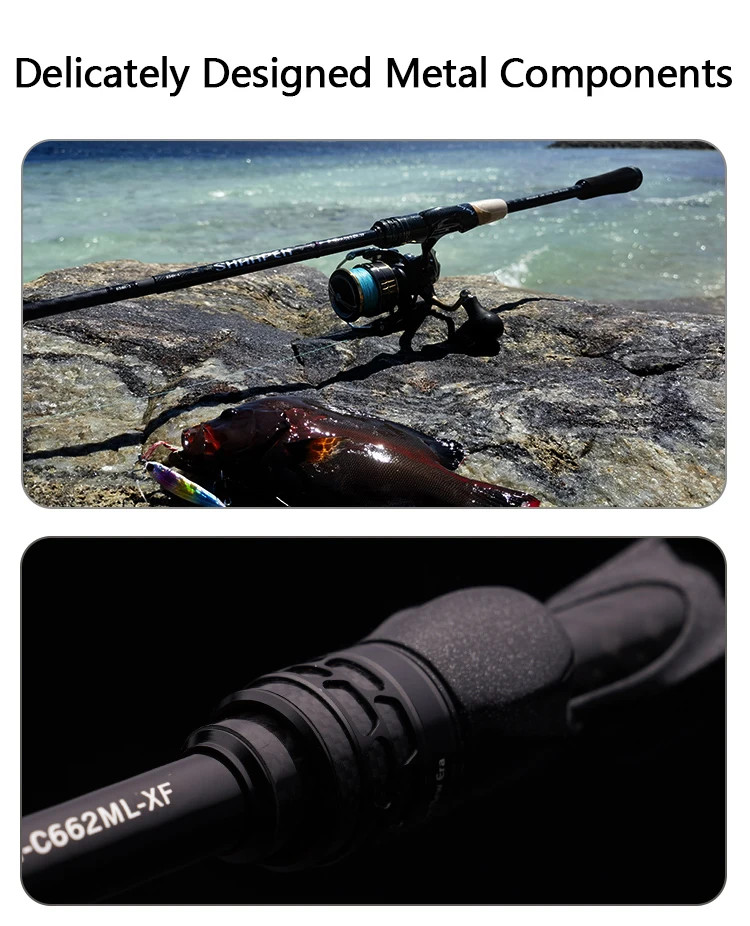 PURELURE SHARPEN Travel Soft Lure Rod Spinning Casting XF MF Bass Pike