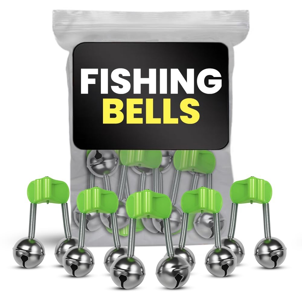 Fishing Bells for Rods Green and Silver