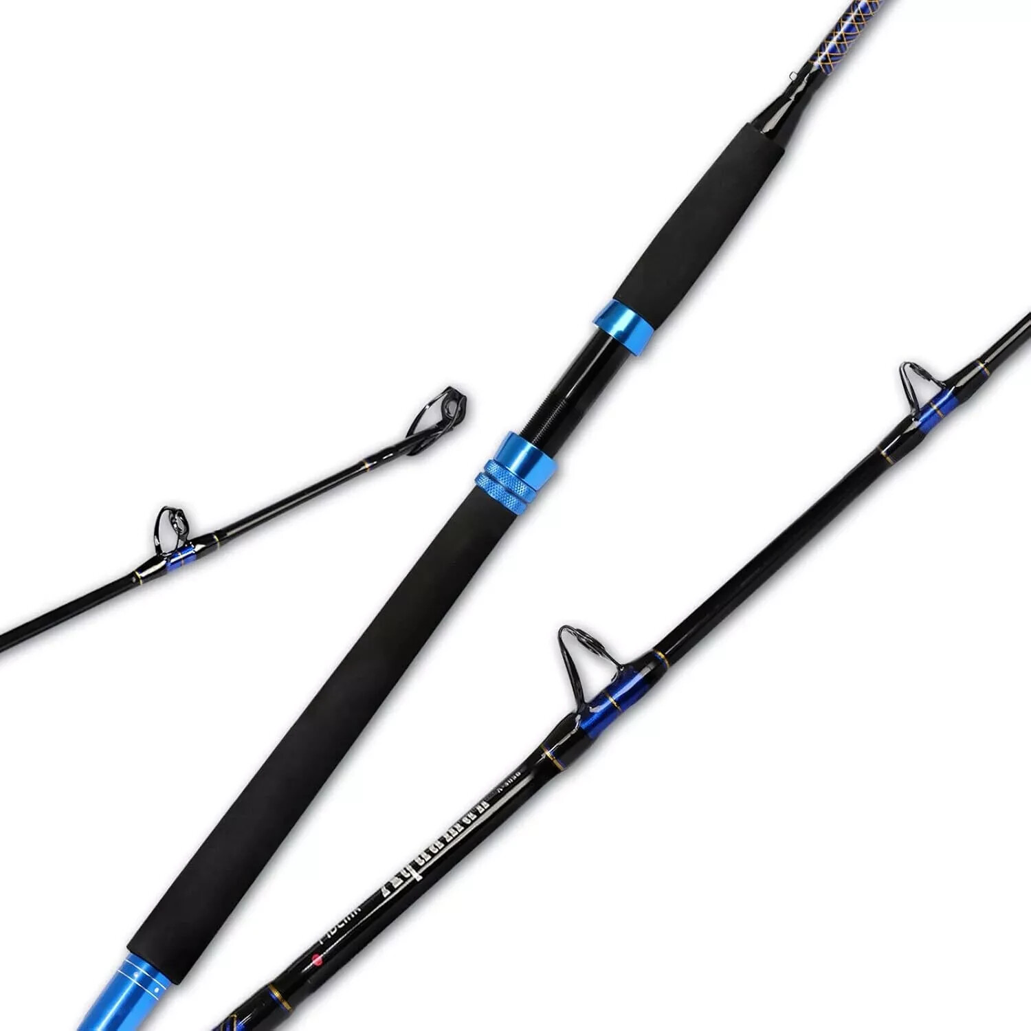 Conventional Boat Rod Saltwater Offshore Graphite Casting Fishing Pole 1PC & 2PC