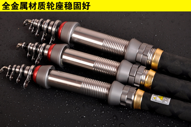 Carbon Portable Telescopic Fishing Rod travel mini Spinning Tackle Sea Rod