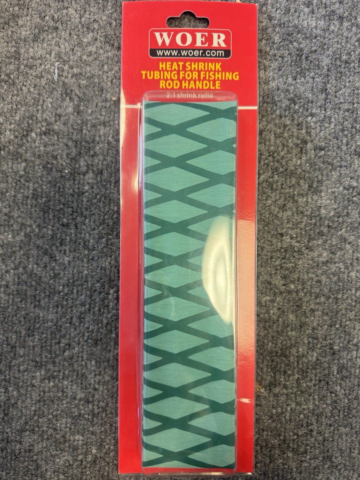 Woer Heat Shrink Tubing For Fishing Rod, 2:1 Ratio, 40mm greed diamond 1 meter