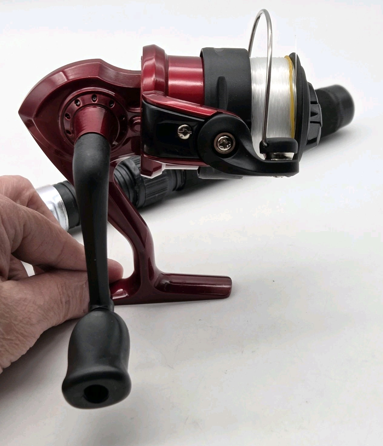 Trail Worthy Telescoping Fishing Rod & Reel Set Extends From 15″ to 6′ Red