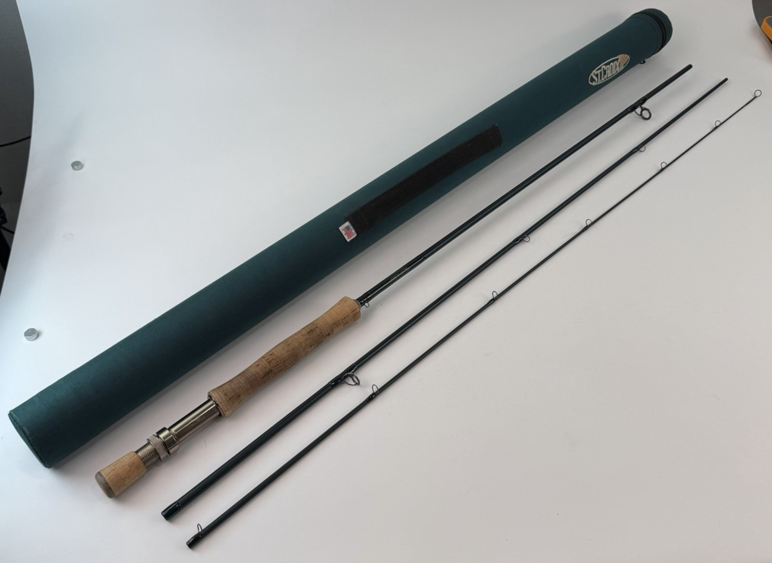 Vtg St Croix Legend Ultra Fly Fishing Rod UFT908 9′ 8wt 3pc & Travel Tube Y321