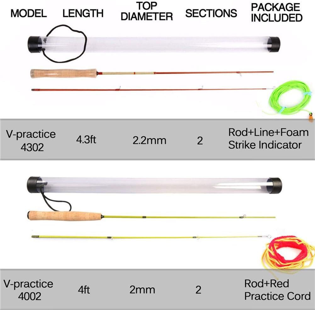 4’0″ Practice Fly Rod | 2-Piece Casting Trainer Fly Fishing Rod for Beginners
