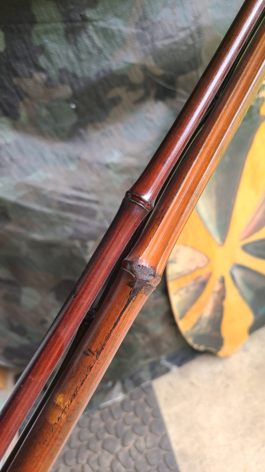 Vintage B & M 12′ Bamboo Pole. T123. West Point Miss. NOS Fishing NOS