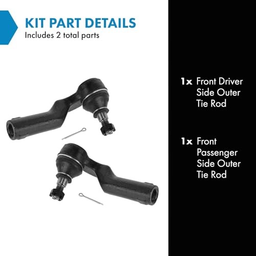 Outer Driver and Passenger Side Tie Rod Set 2 Piece Compatible with PSA55084