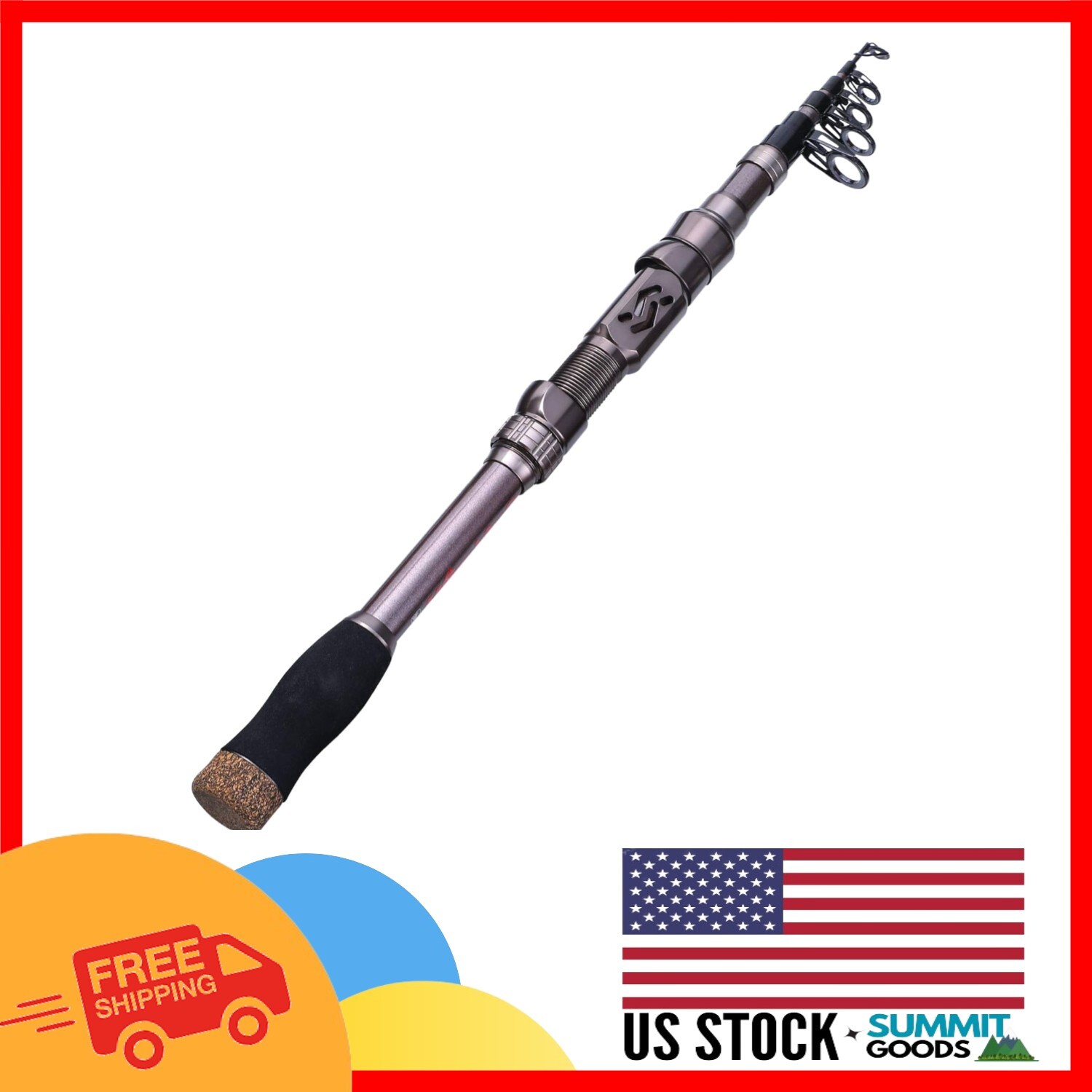 Telescopic Fishing Rod – 24T Carbon Fiber, Lightweight & Travel-Friendly 1.8m