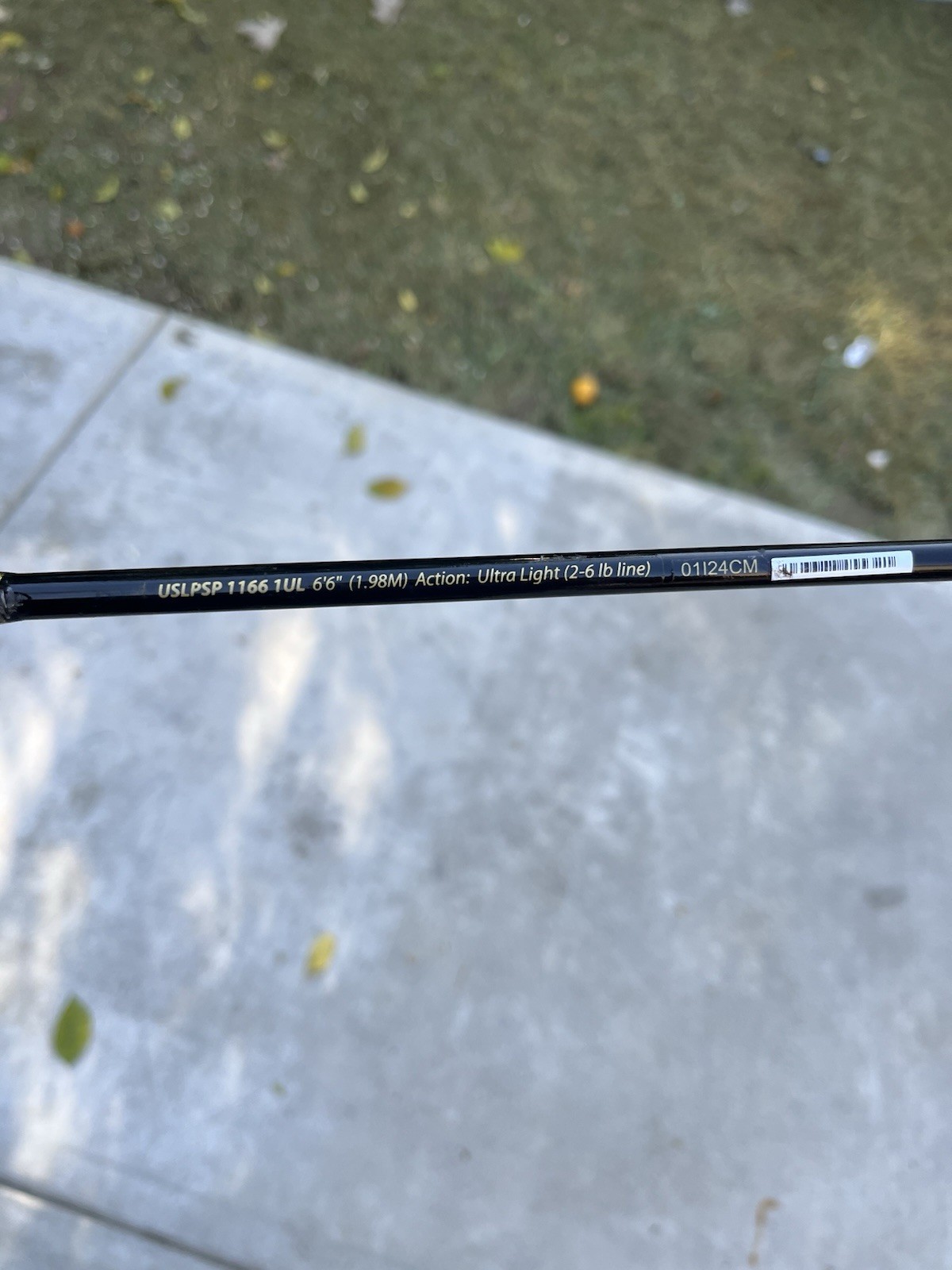 USLPSP 1166 1UL 6’6″ Ultra Light Spinning Rod, Cork Handle, Trout, 2-6 lb Line