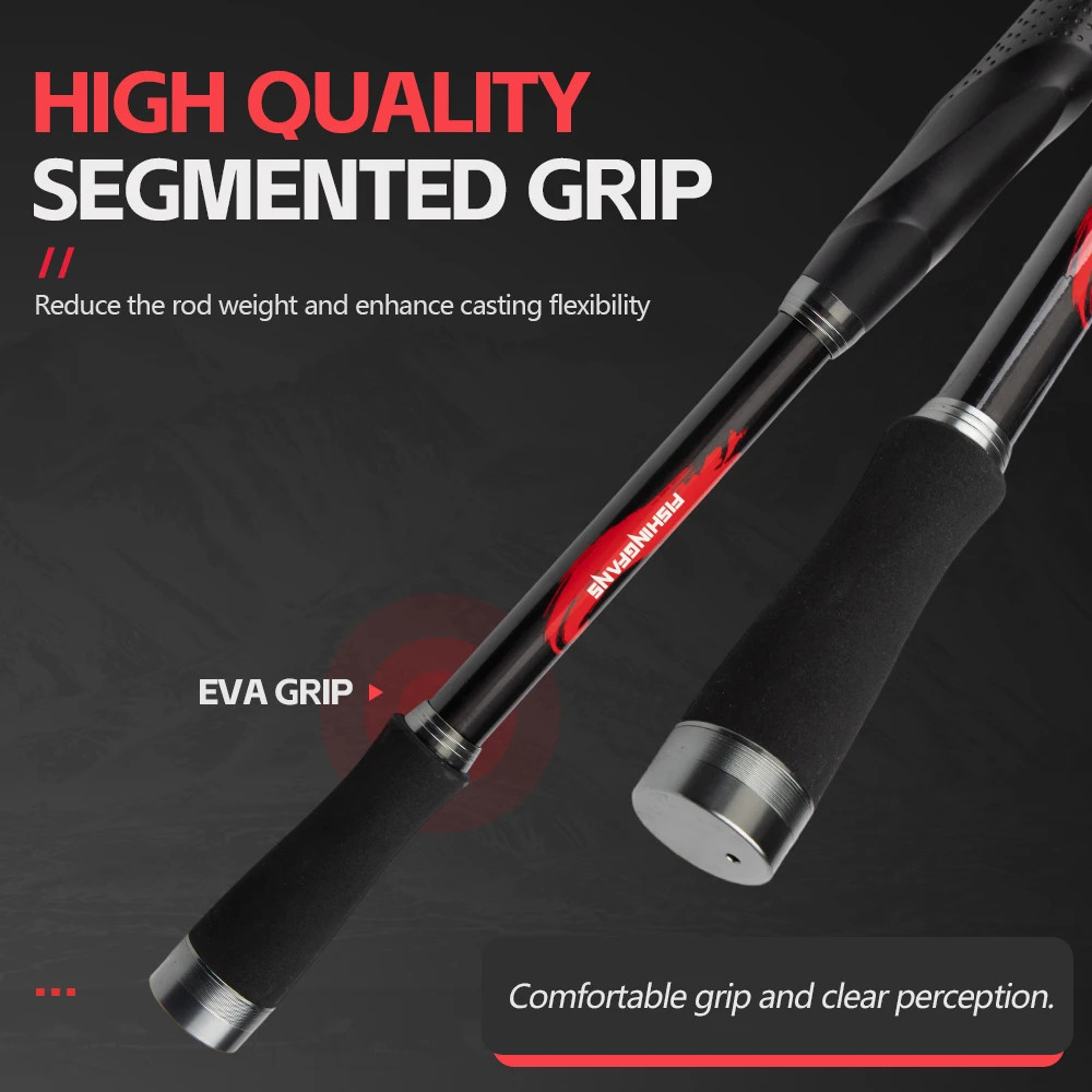 FISHINGFANS 3.6m 3.9m 4.2m 4.5m Movable Guide Telescopic Surfcasting Spinning