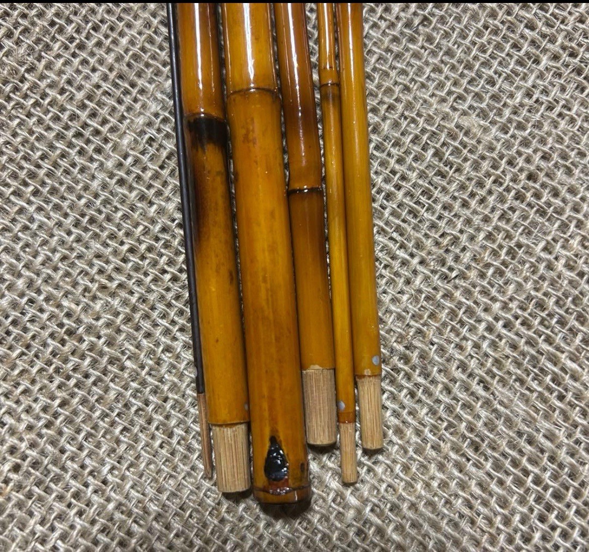 Handmade Japanese Bamboo Tanago Rod 4 Shaku 6-Piece
