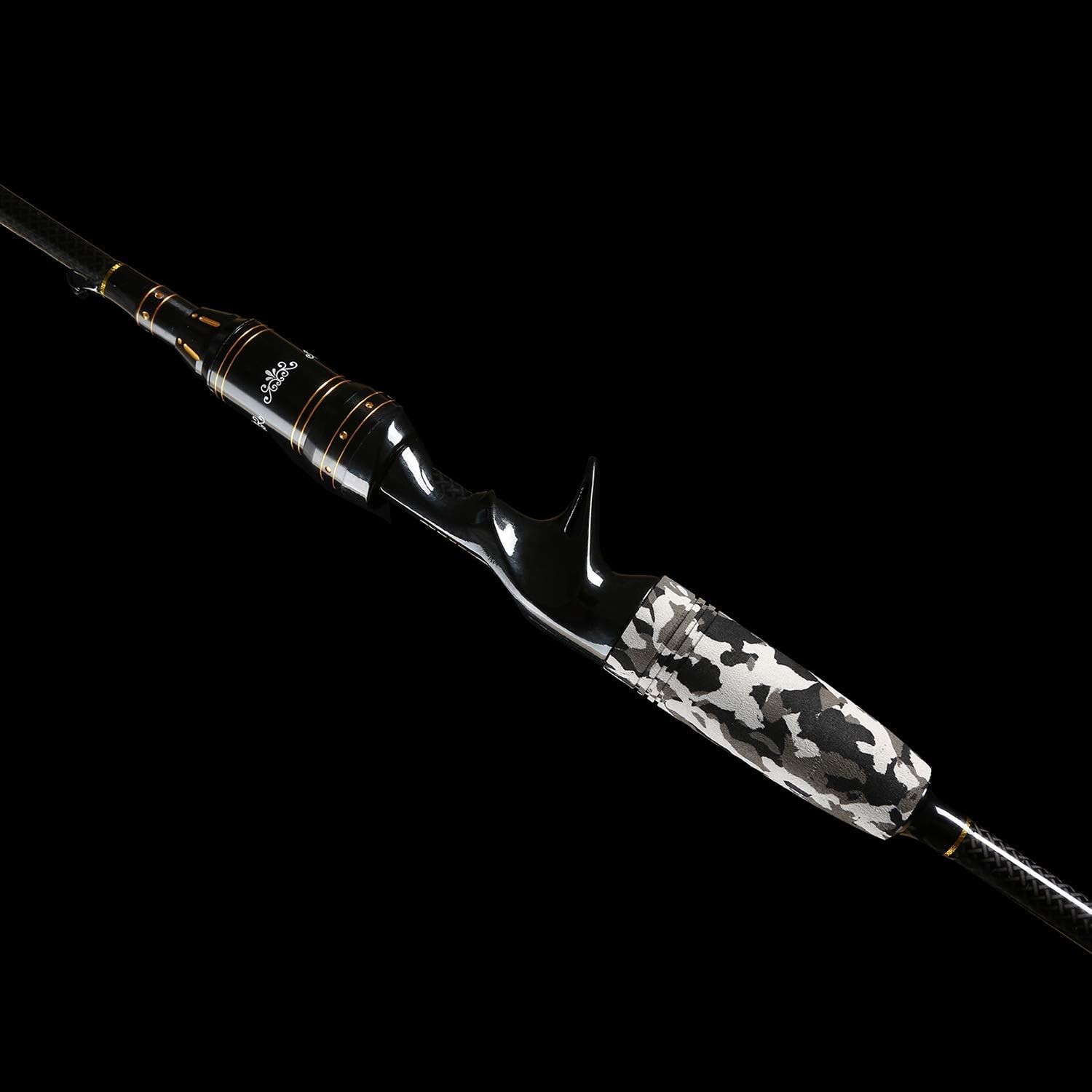 Baitcasting Rod 7ft 2 Tips Carbon Fiber Portable Medium/Heavy Power Bass Fishing