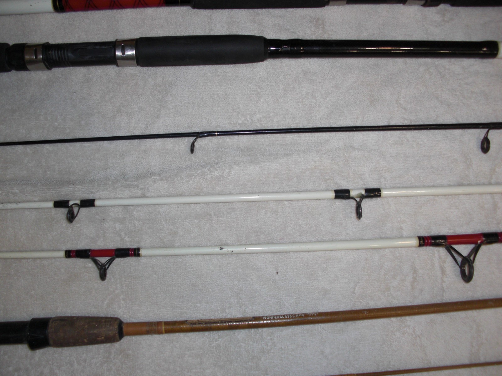 fishing poles—four used ones