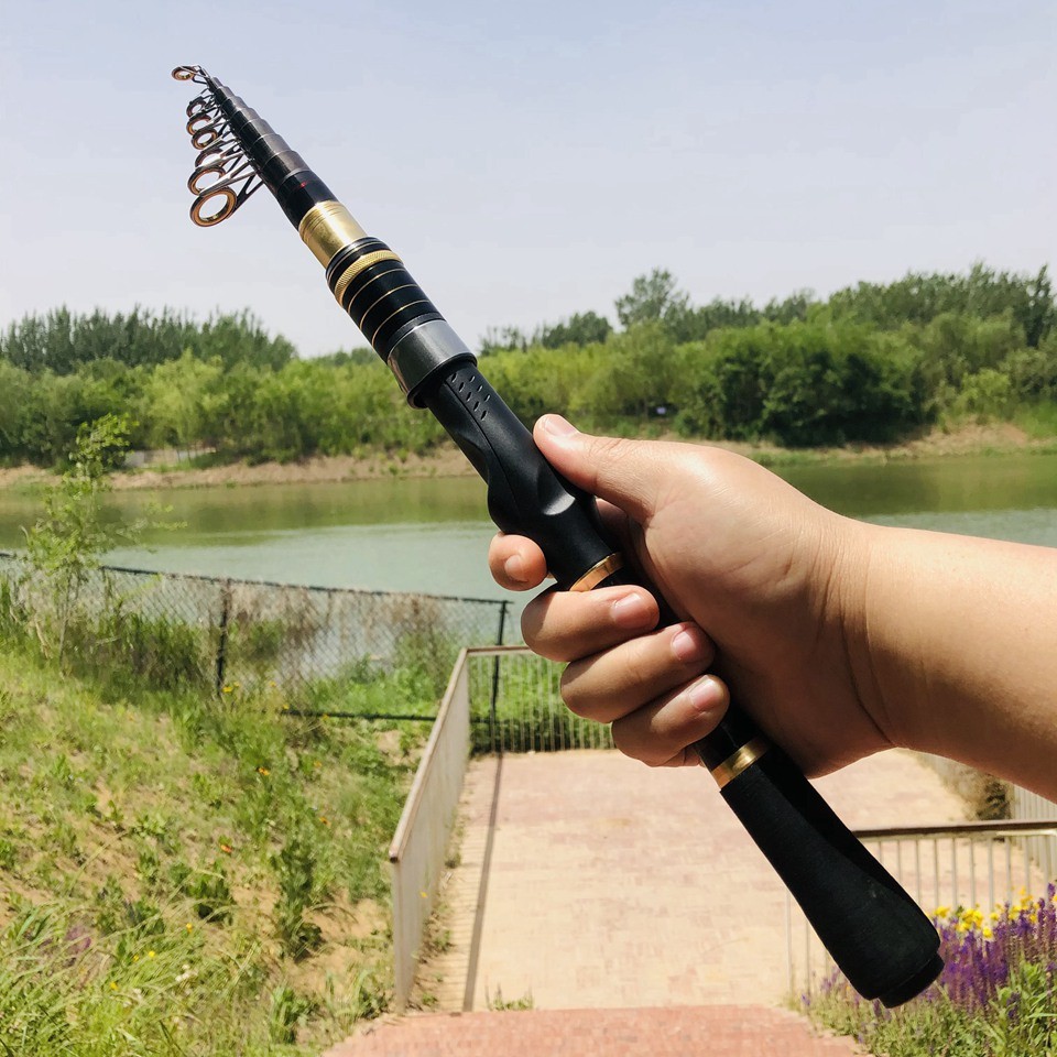 1.8M-3.0M Telescopic Fishing Rod Carbon Fiber Sea Fishing Pole Super Hard