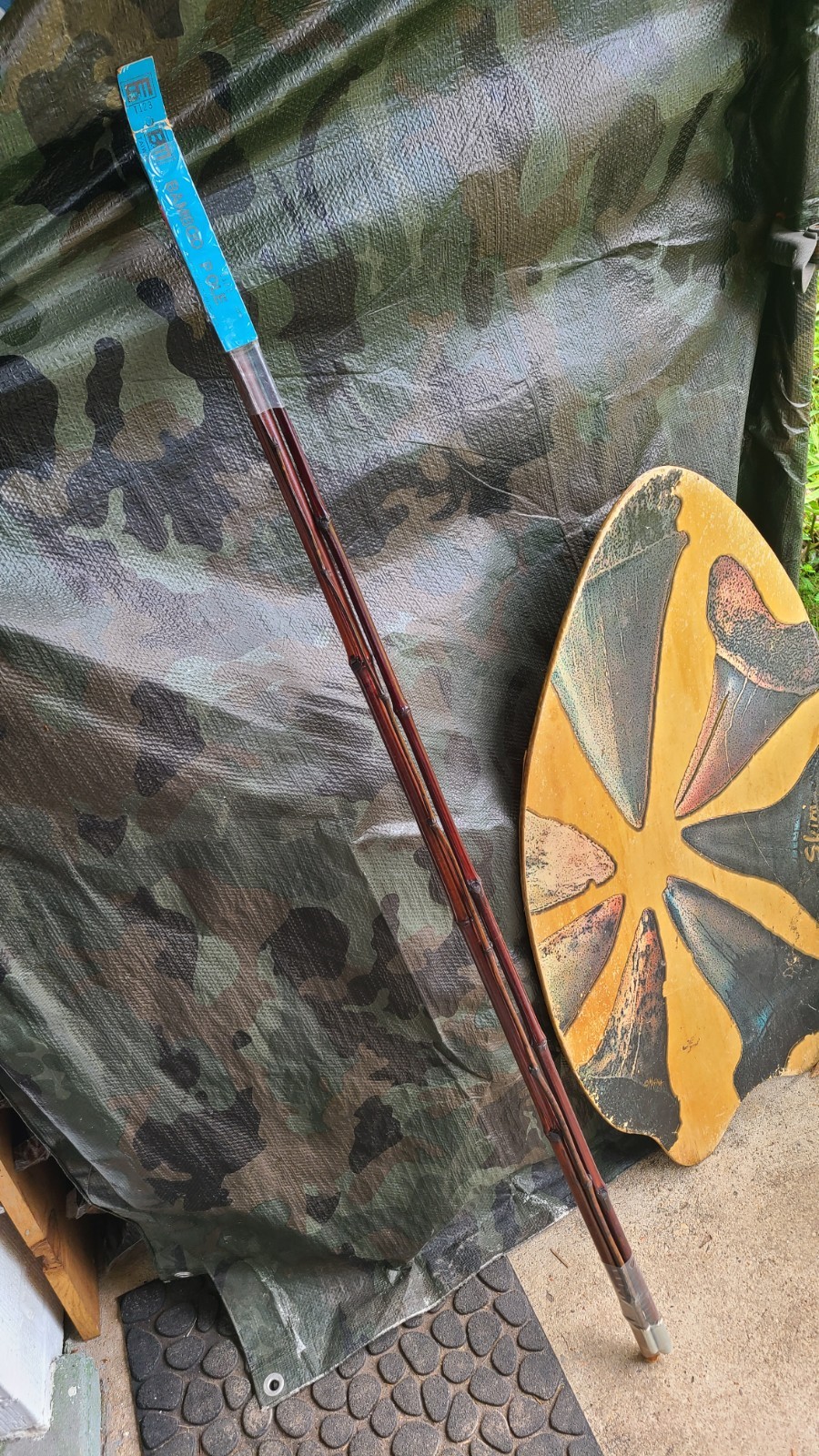 Vintage B & M 12′ Bamboo Pole. T123. West Point Miss. NOS Fishing NOS