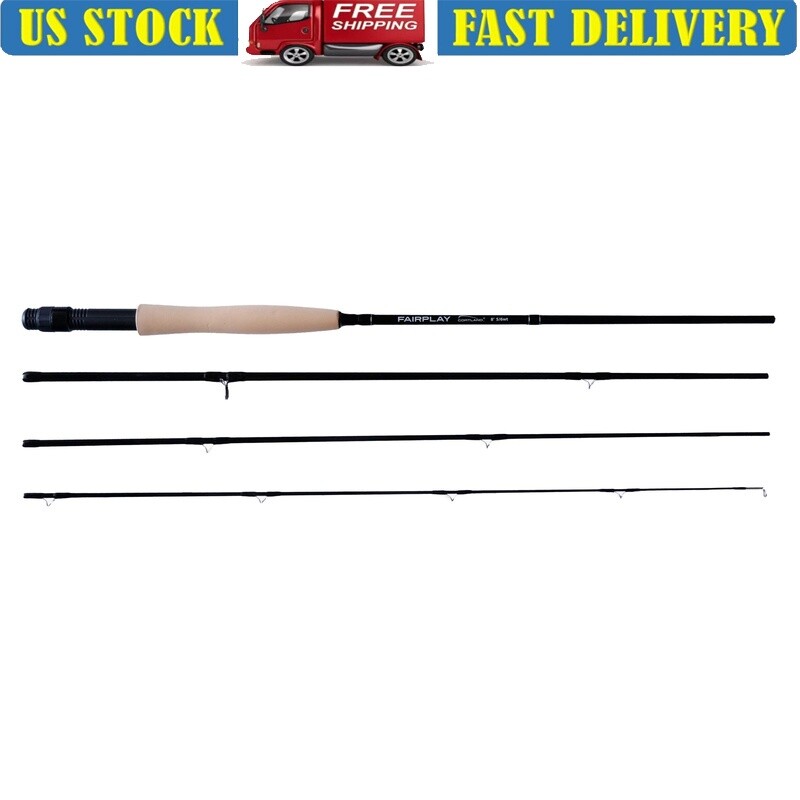 Lightweight 5-6 WT Fly Rod 4 Piece Graphite Composite Fishing Trout Bass New