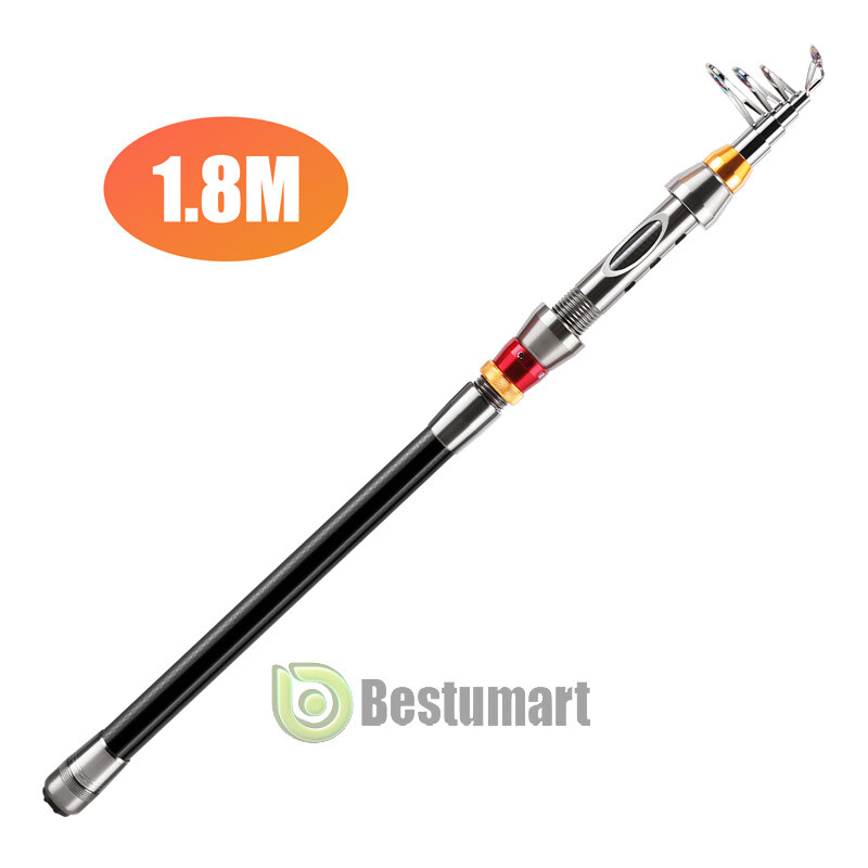 3.6M Fishing Rod Ultralight Carbon Fiber Telescopic Portable Sea Spinning Pole
