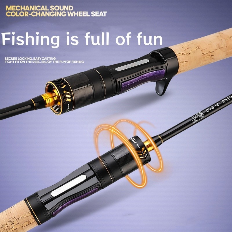 Fishing Rod Carbon Fiber Ultra Light Spinning Casting Poles Fast Travel Lure Rod