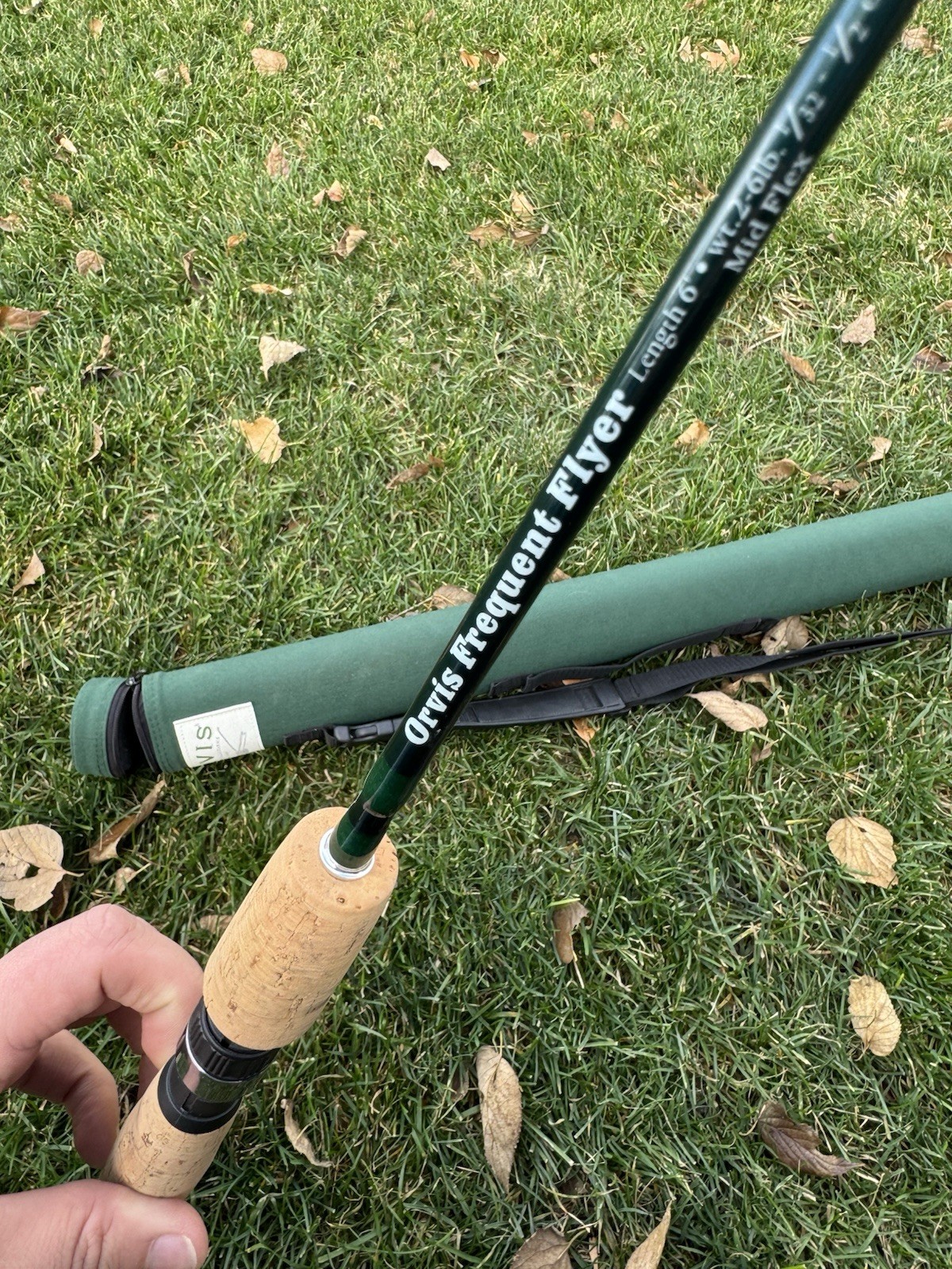 Orvis Frequent Flyer 6′ 3pc Spinning Rod wt. 2-6lb 1/32 1/2 oz. Mid Flex