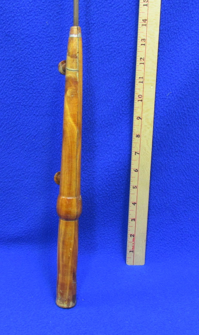 Ice Fishing Rod Fiberglass Handmade Turned Wooden Handle Knobs For Line