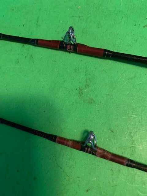 MATCHING PAIR OF 2 DAIWA SEALINE POWERLIFT 7 FOOT CONVENTIONAL FISHING RODS