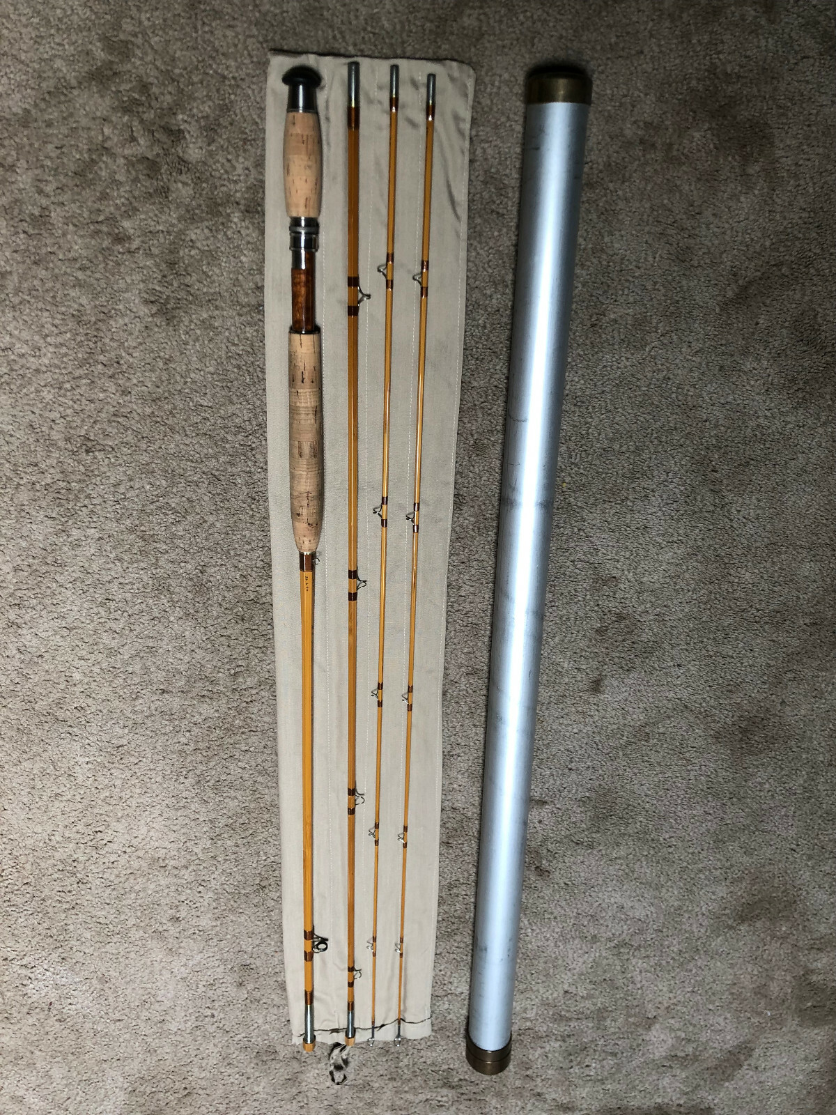 H.L. Jennings Bamboo Fly Rod 8’3″, 8 wt, 3pc, 2 tip