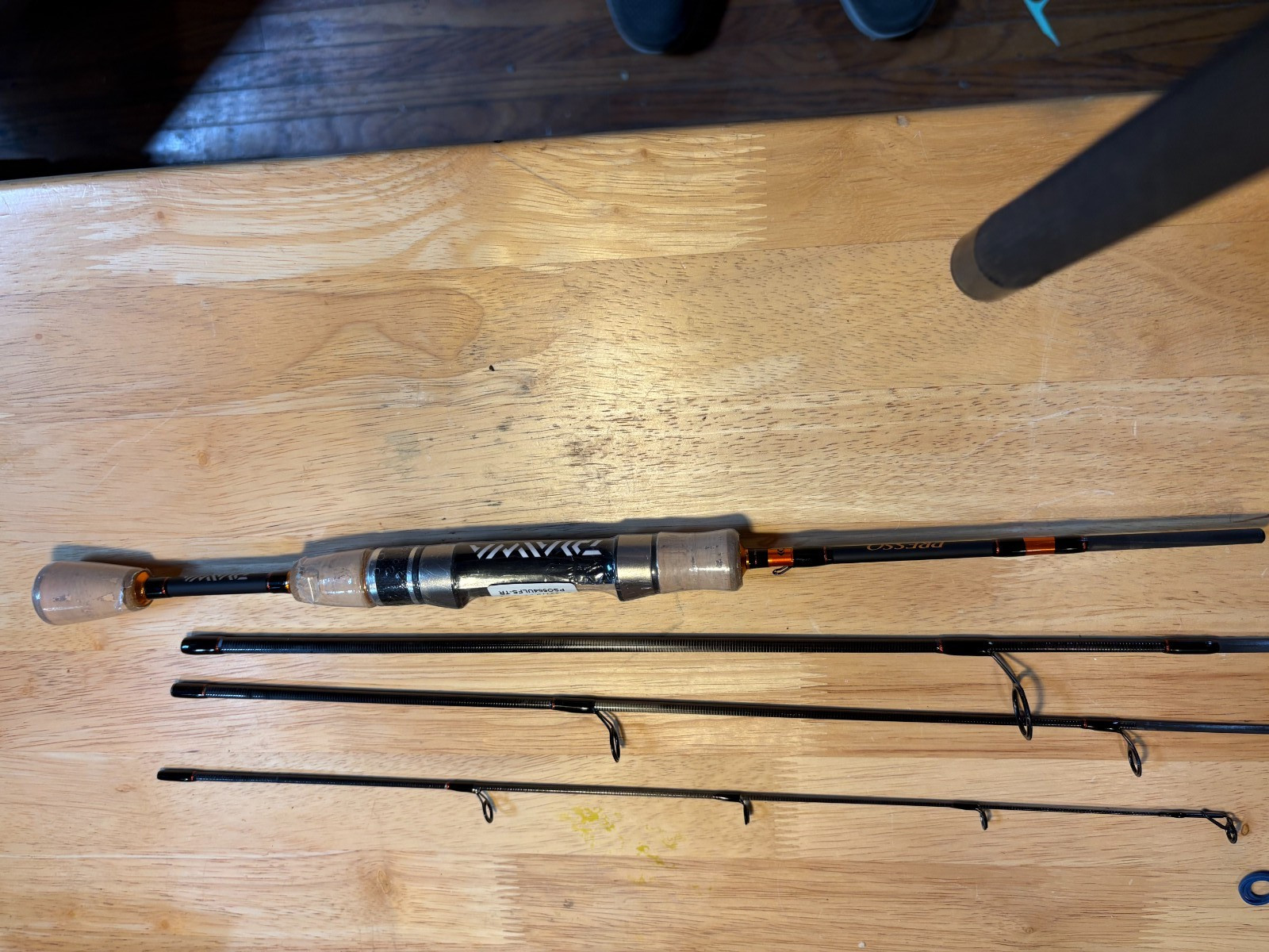 Diawa Presso Ultra Light 4 piece spinning rod, 6 foot, 1 t0 6 lb line weight