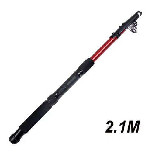 Telescopic Light Action Red 6′ 10″ Spinning Rod