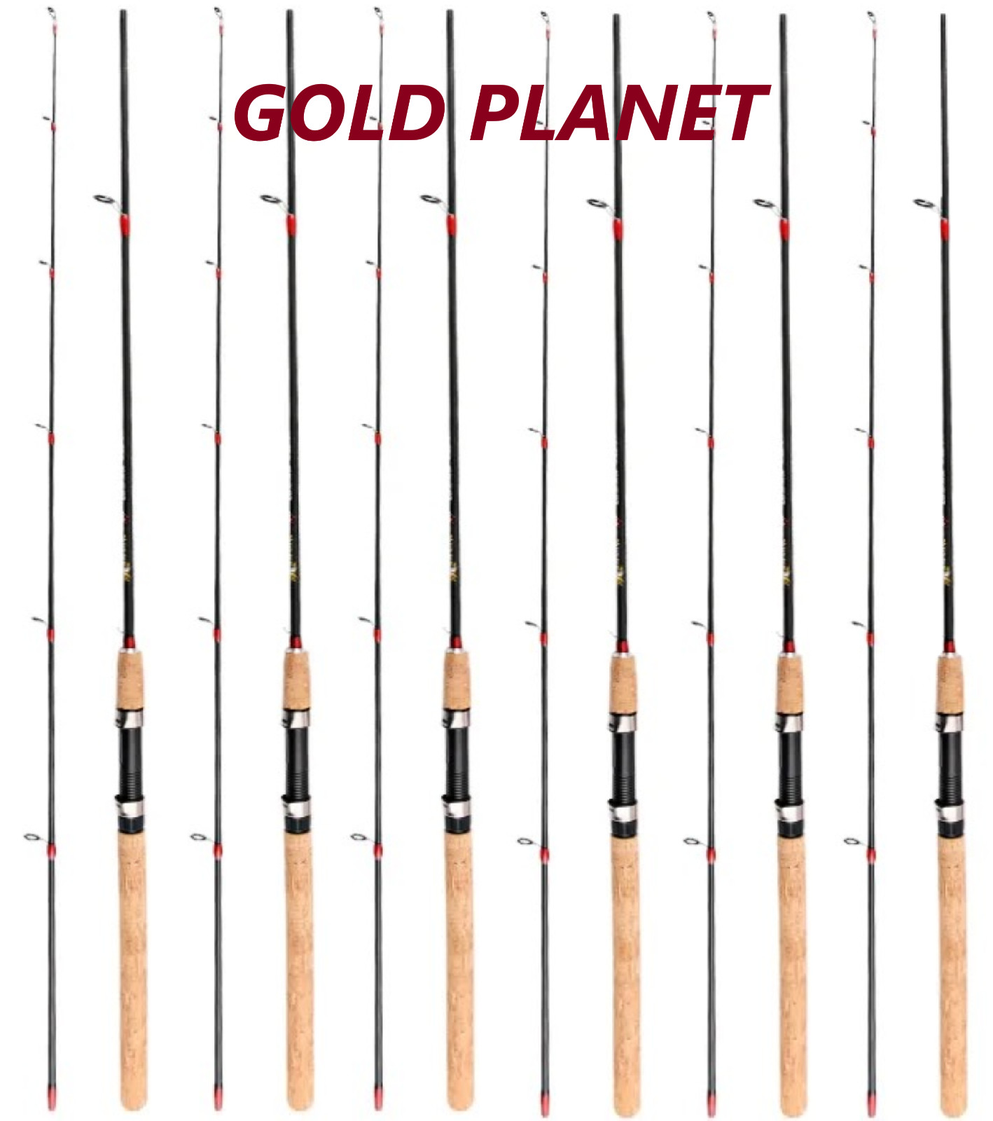 Fishing Pole Spinning Casting Rod Carbon Fiber Portable Medium Fast Lightweight