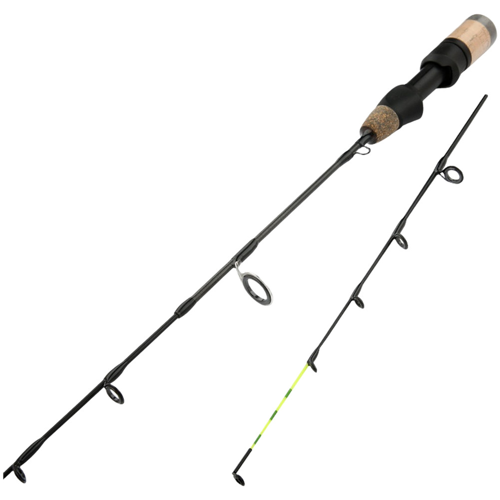 Compact Telescopic 60CM Ice Fishing Rod Carbon Fiber with Dual Tip Shrimp Pole
