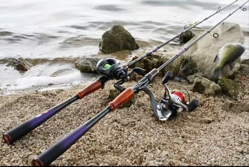 6 ft Trout Fishing Rods Carbon Fiber Spinning/casting Rod Carp 2 Sections Poles