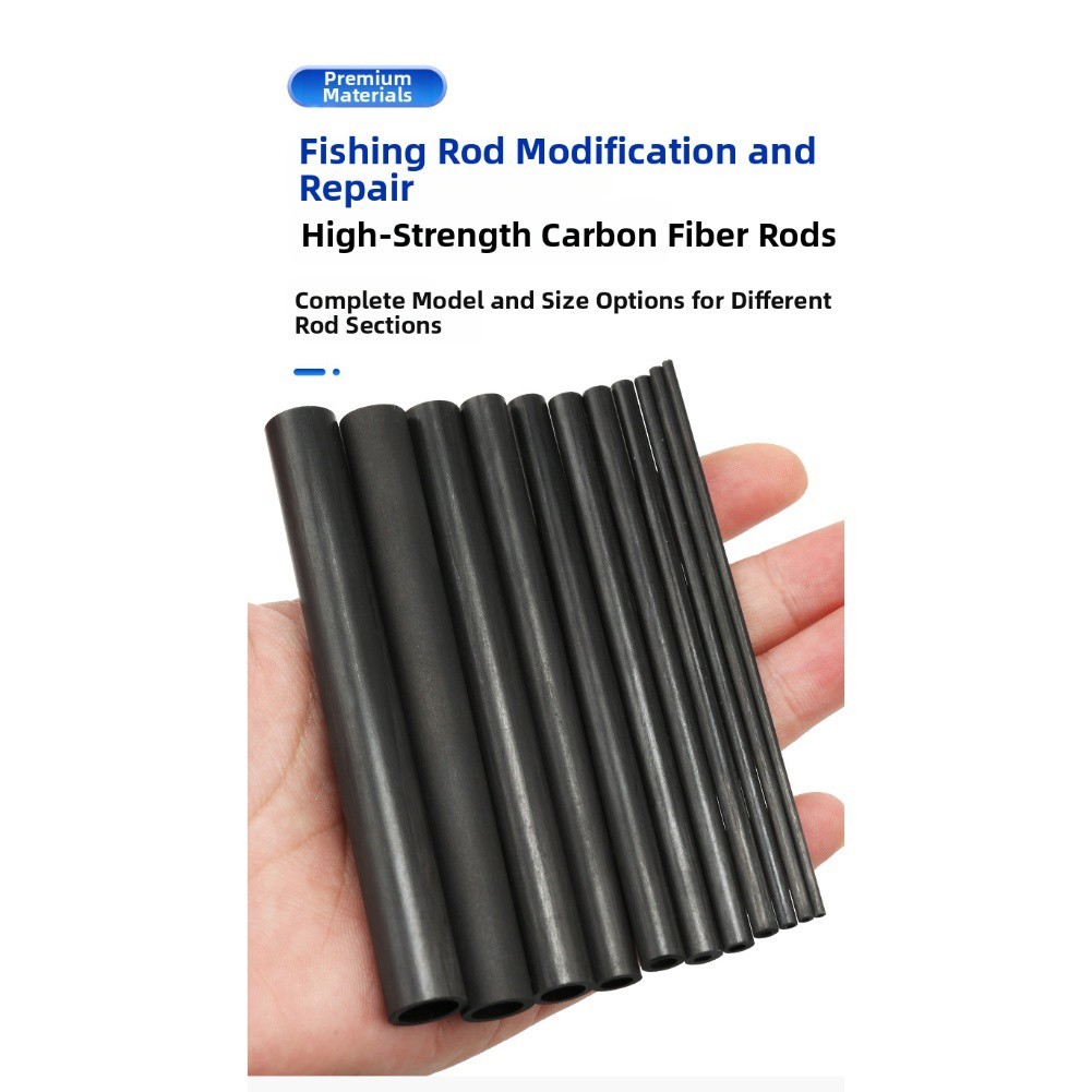 Fishing Rod Modification Carbon Fiber Tube Ferrule Sleeve Hollow Design