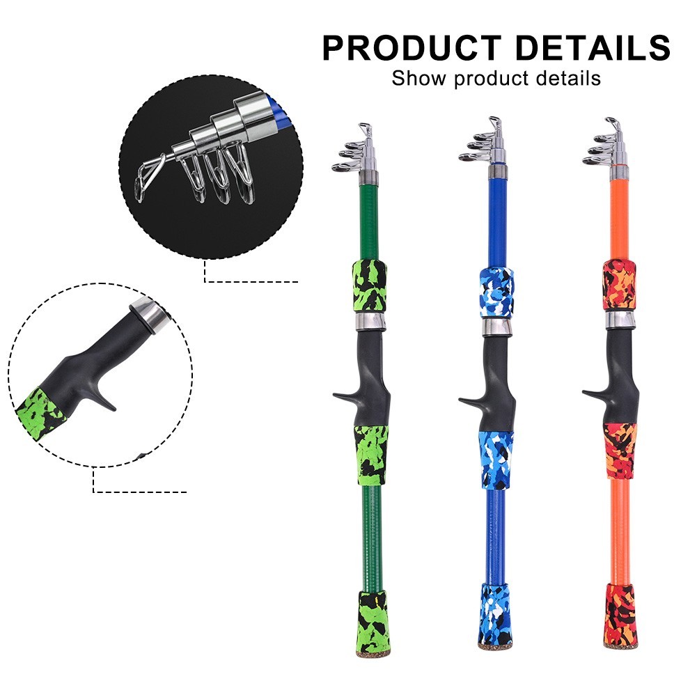 165cm Fishing Rod for Young Anglers Lightweight with Collapsible Feature