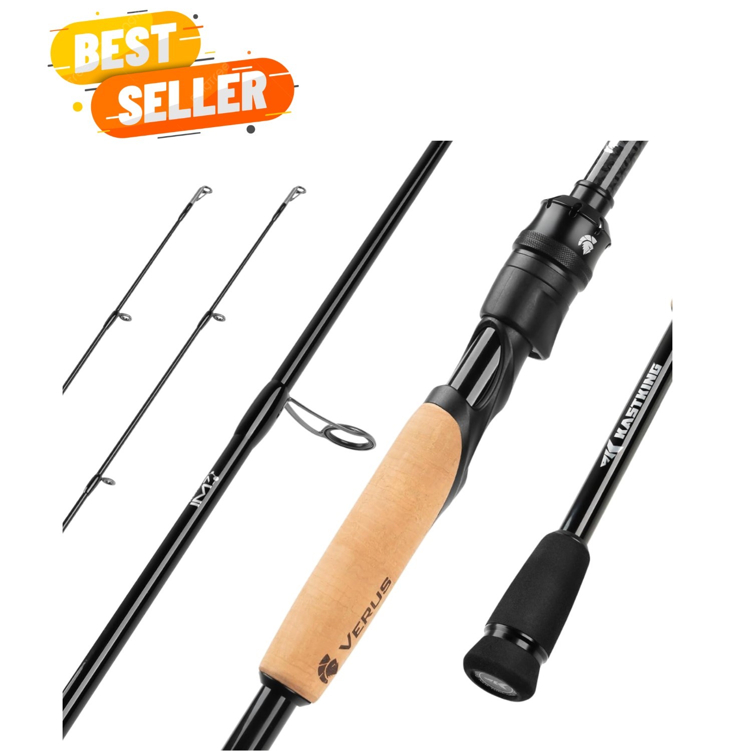 Verus Technique Twin-Tip Bass Fishing Rod – IM7 Graphite Blanks with Nano Res…