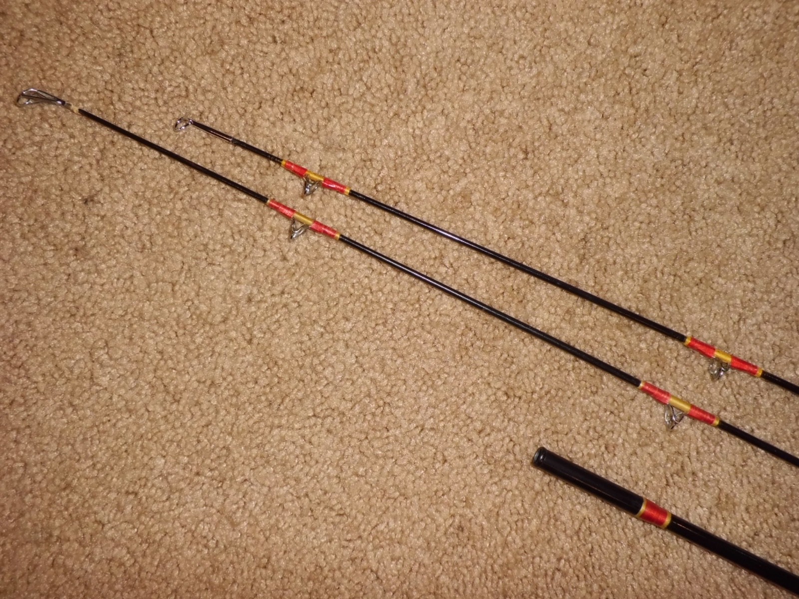 Vintage HARNELL Light Spinning Rod made in USA w/ 2 Top Sections