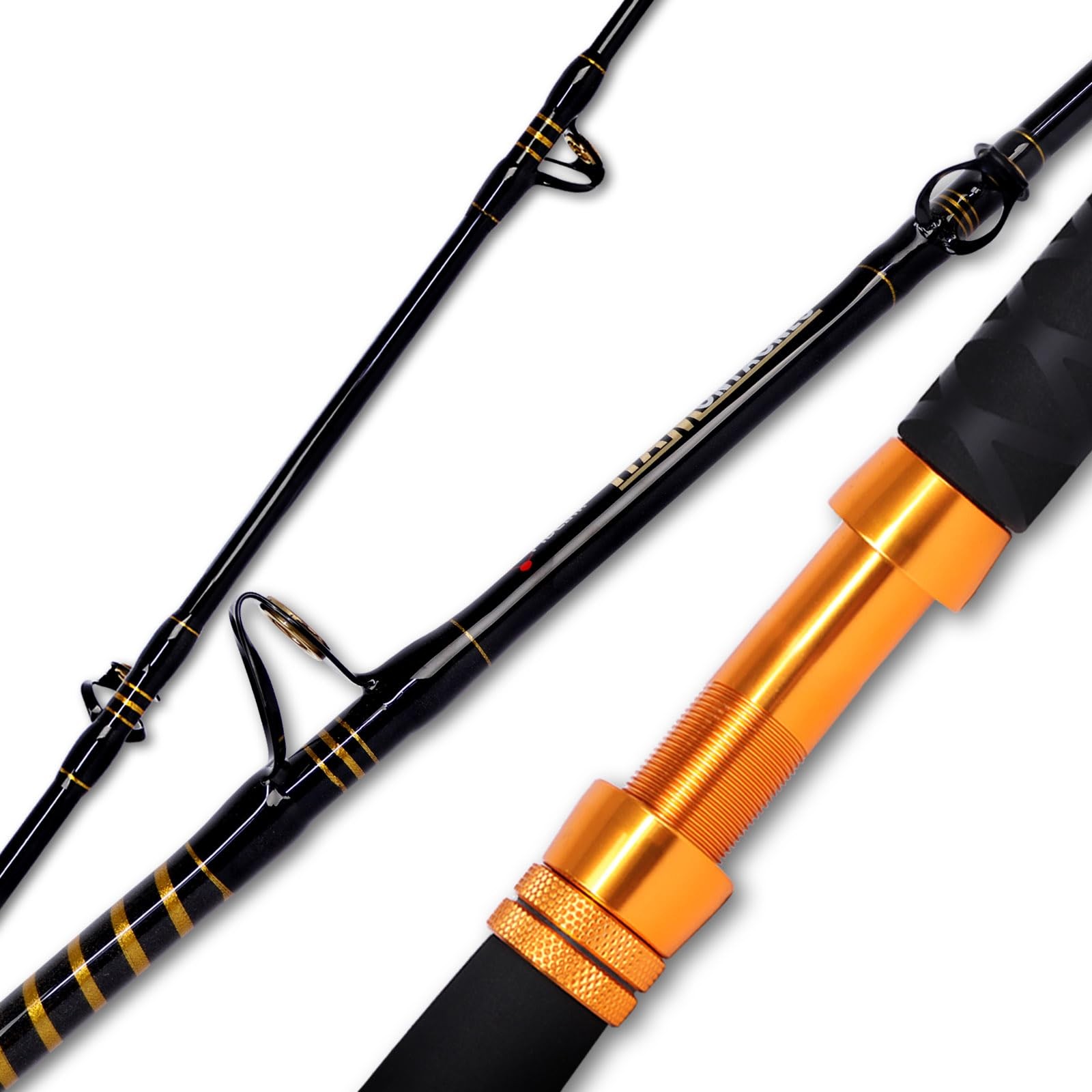 Saltwater Fishing Rod 1 Piece Trolling Rod Deep Sea Big Game Conventional Boa…