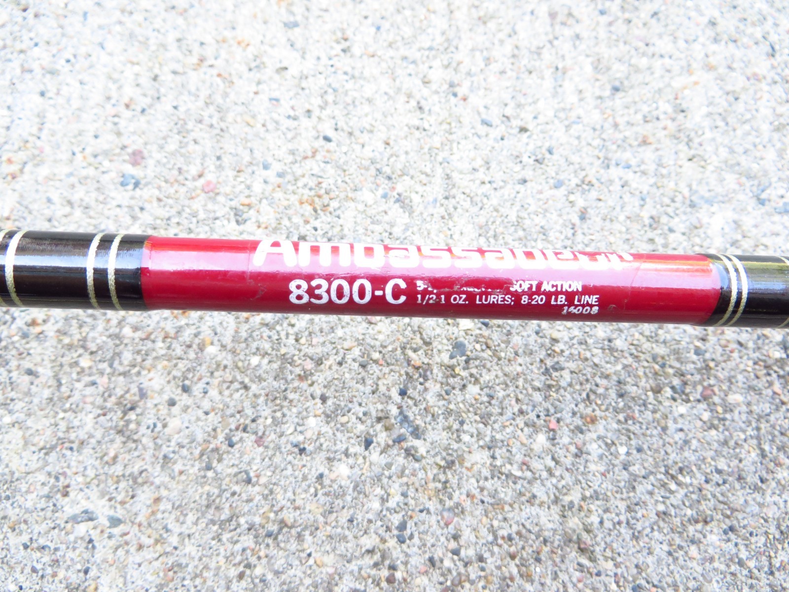 Vtg Garcia 8300C 52″ One-Piece Light Action 8-20lbs. Bait Casting Rod, USA Made