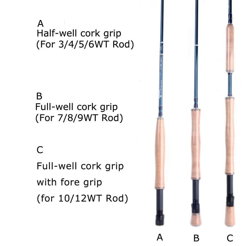 V-access Fly Fishing Rod 9ft 3/4/5/6/7/8/9/10/12WT Fast Action IM10 Carbon Fiber