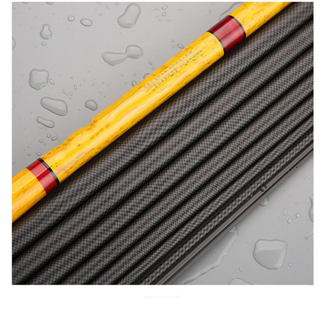 Carbon Fiber Fishing Rod Telescopic Ultra-light Hard Pole Stream Rods 1.8m-5.4m