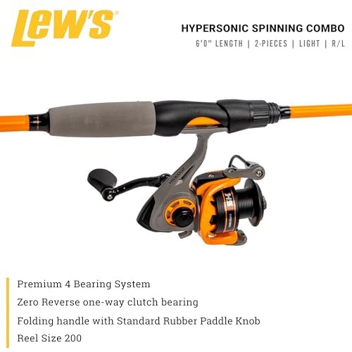 Lew’s Hypersonic Spinning Reel Rod Combo IM6 Graphite 5.1:1